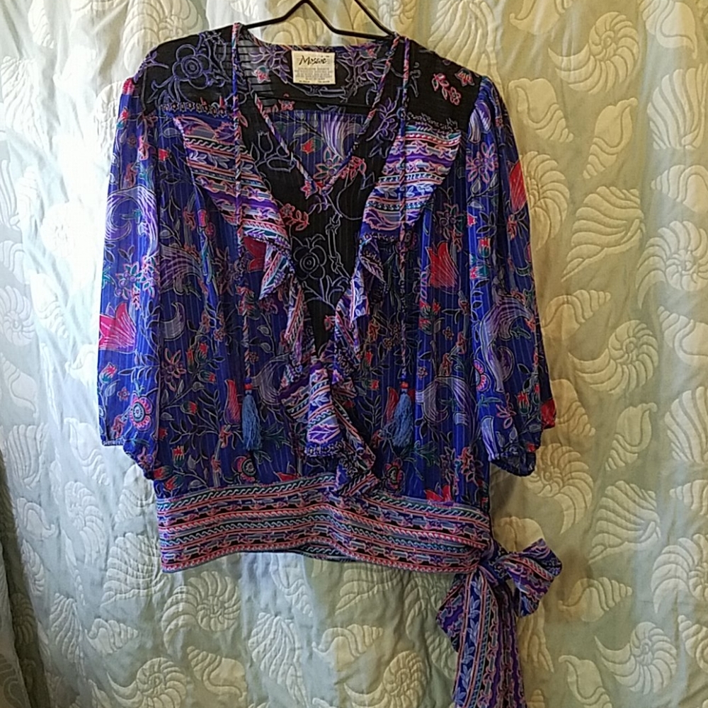 Vintage Mosaic georgette two piece dress - Picture 4 of 11